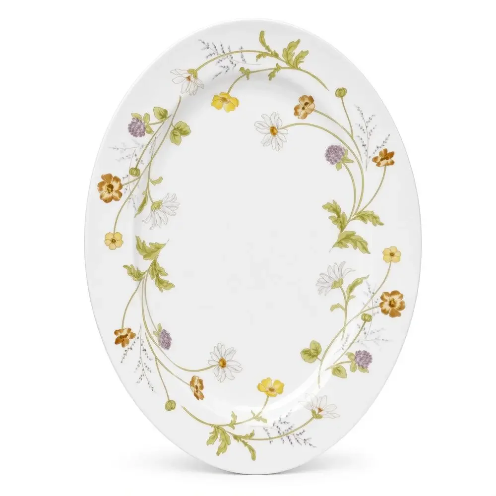 Vintage Mikasa Heather Fine China Oval Serving Platter L5005 Japan 14in